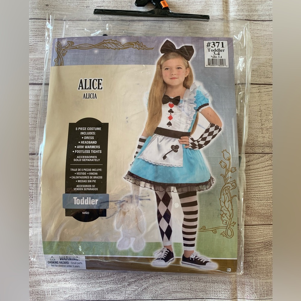 Alice in Wonderland dress costume size 3-4